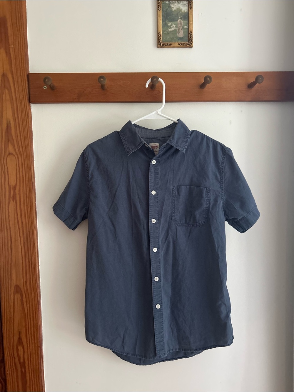Mossimo Supply Co. Short-Sleeve Button-Down Shirt - Navy Blue